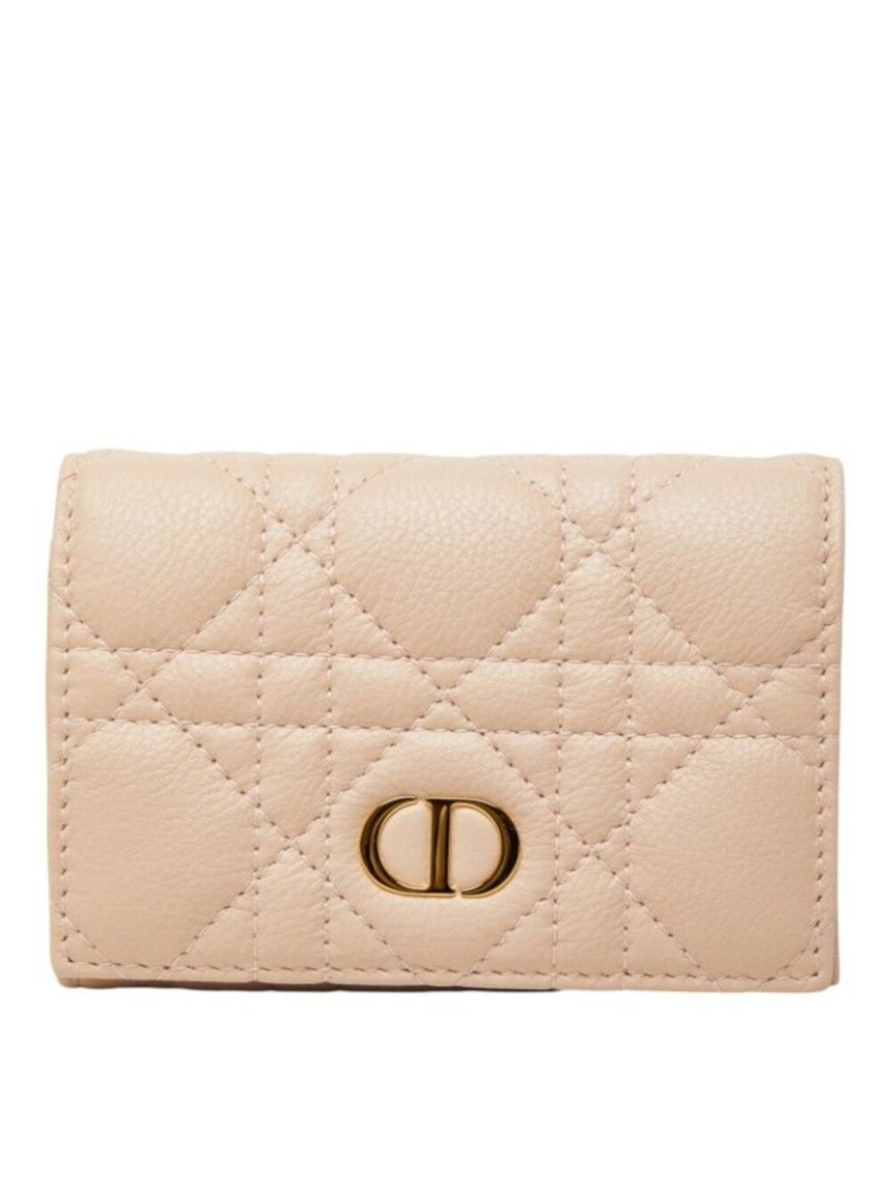 Dior Cannage Calfskin Glycine Bifold Wallet Pink